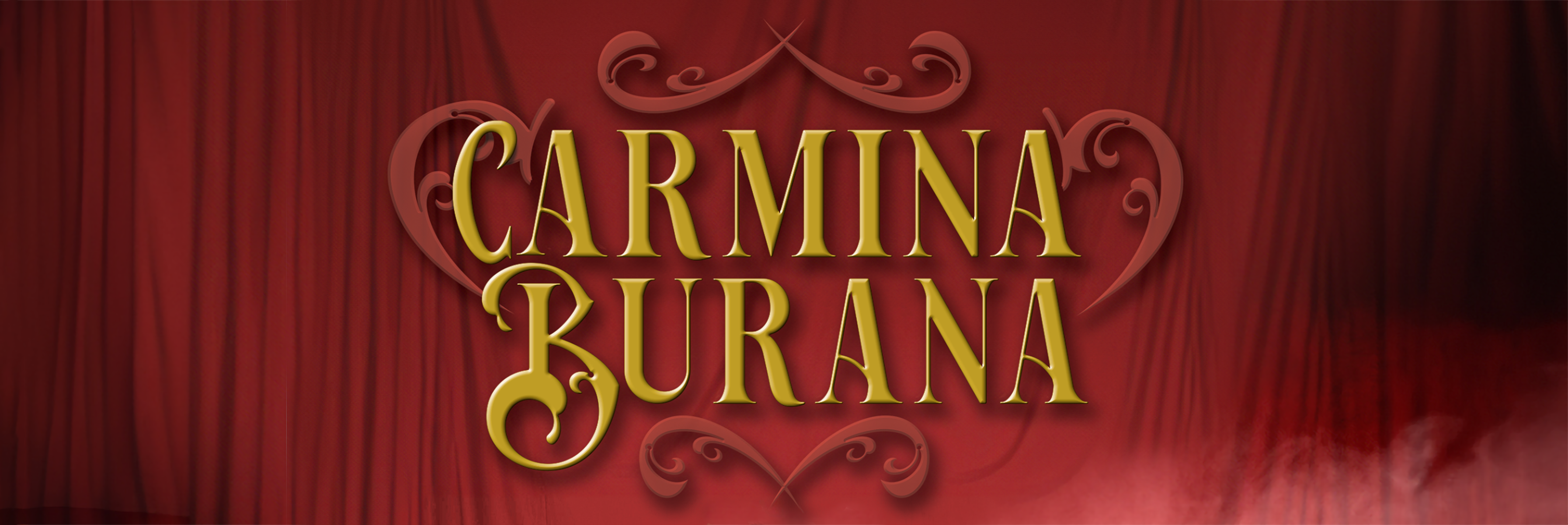 Carmina Burana concert logo with the title in text.