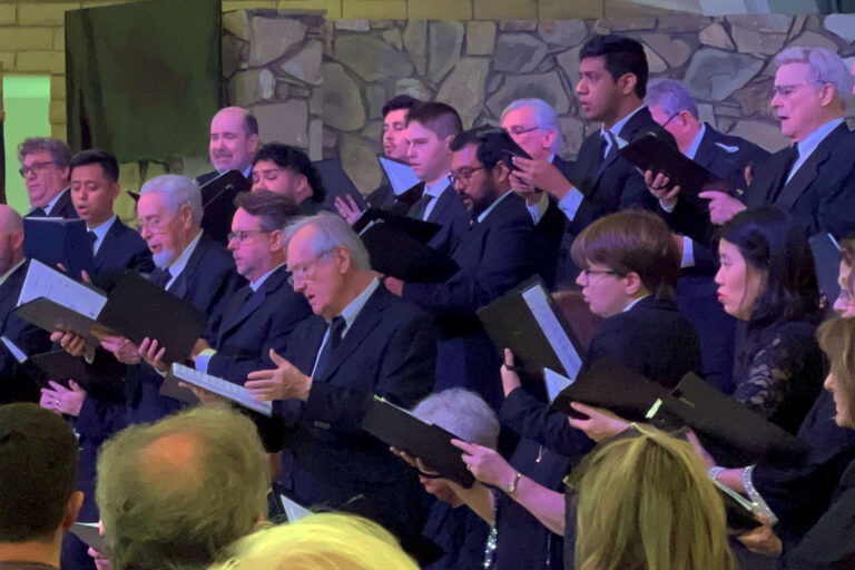 Members of Southern California Master Chorale performing.